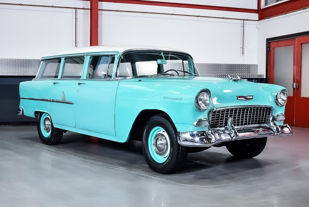 1955 Chevrolet Bel Air 4 Door Wagon 235CI I6 (Blue Flame)
